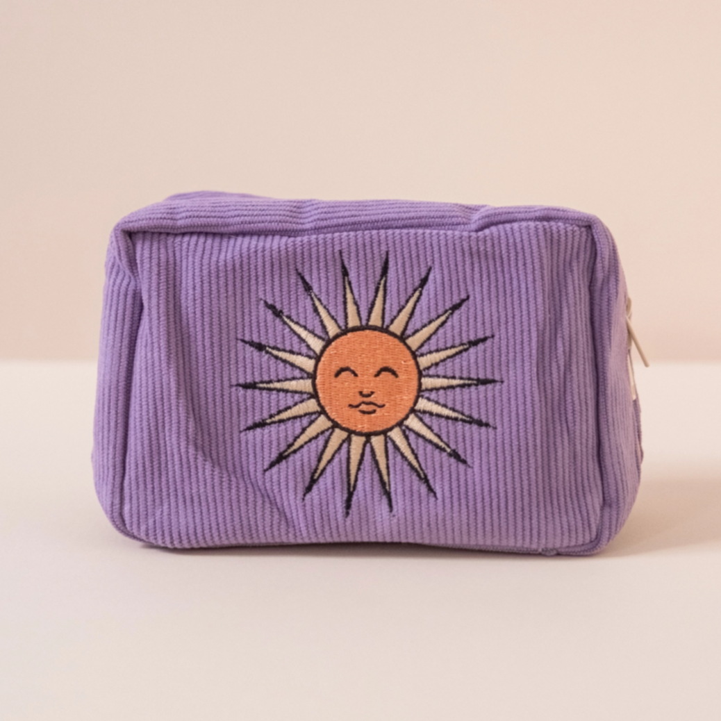 •SUN FACE• corduroy makeup bag