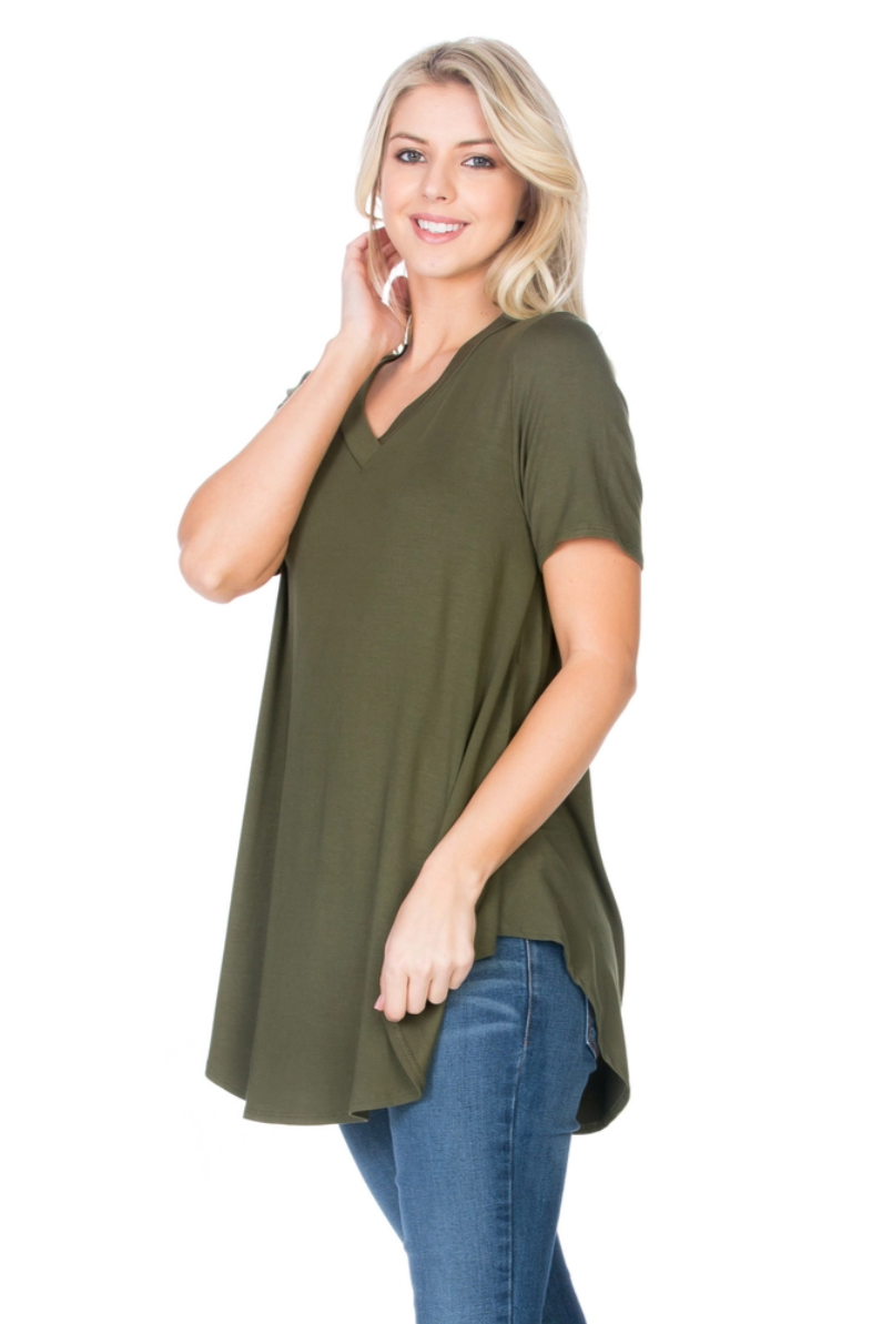 •DANI• short sleeve V-neck tunic (USA)