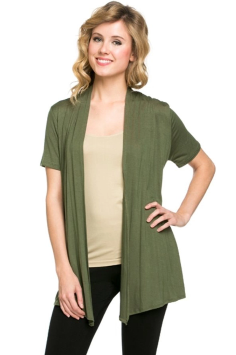 •JENNA• short sleeve drape cardigan (USA)