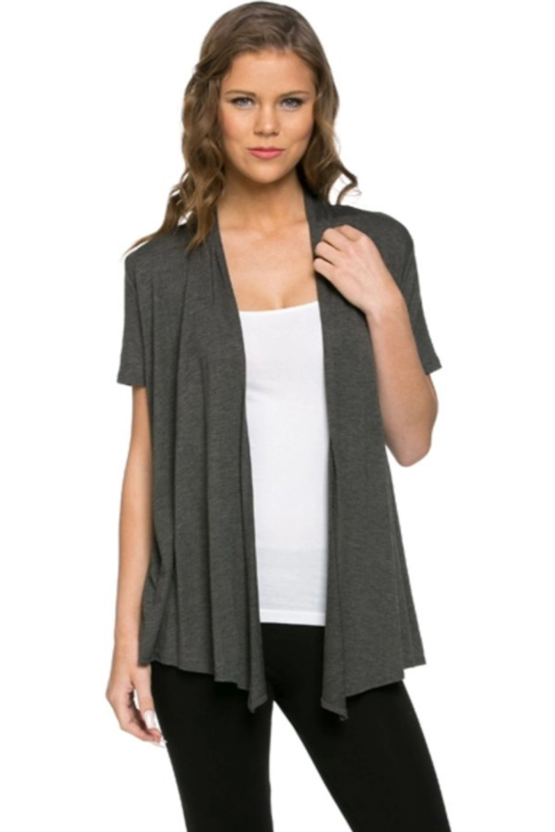 •JENNA• short sleeve drape cardigan (USA)