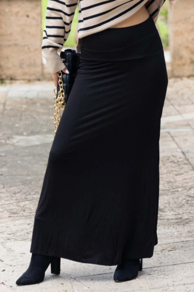 •MAXINE• foldover waist maxi skirt (USA)