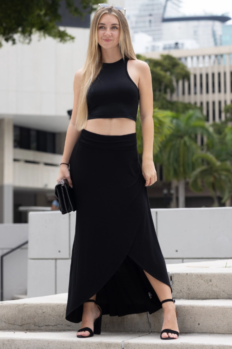 •ELLA• tulip hem midaxi skirt (USA)