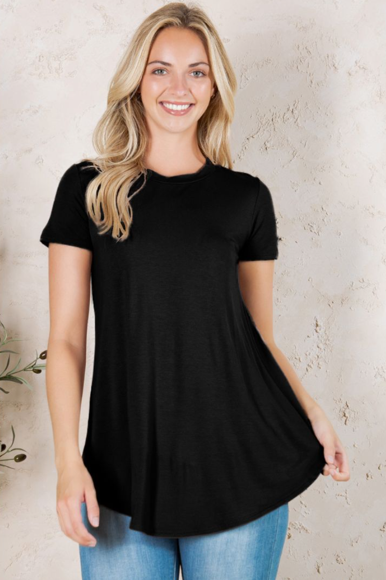 •LINDSEY• short sleeve crew neck top (USA)