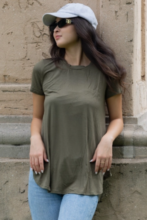 •LINDSEY• short sleeve crew neck top (USA)
