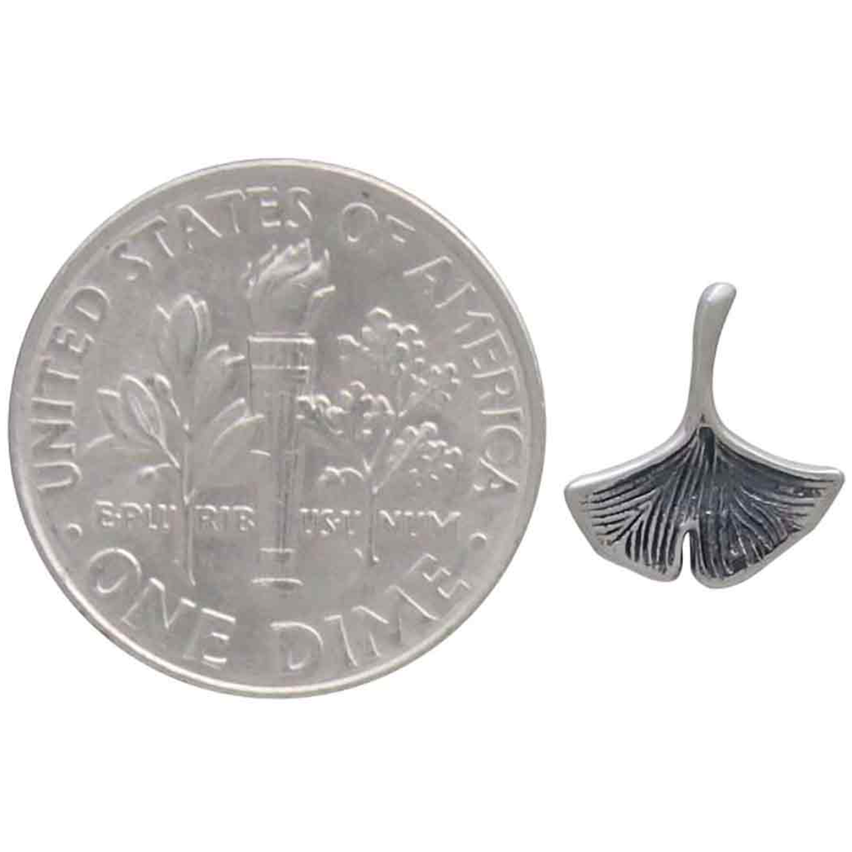 •GINKGO• recycled silver stud earrings