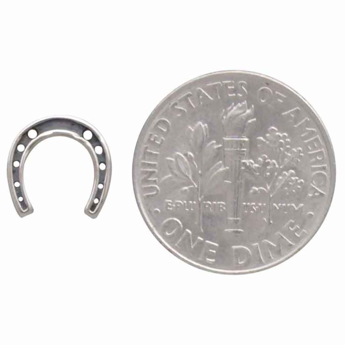 •HORSESHOE• recycled silver stud earrings