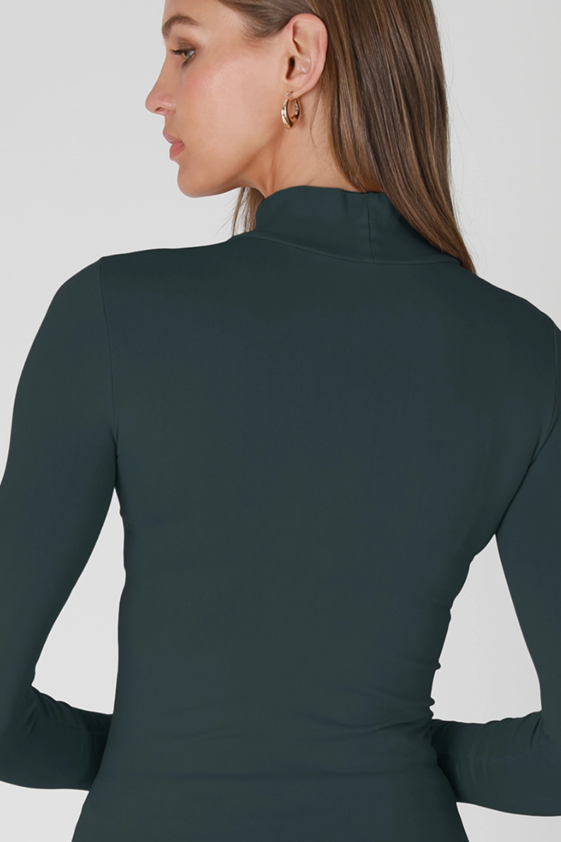 •SMOOTH MOCK NECK• long sleeve top (USA)