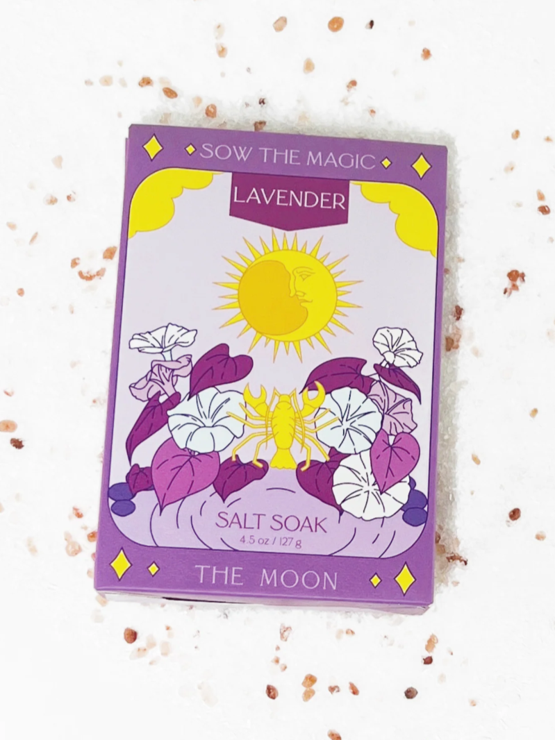 •THE MOON• lavender tarot bath salt soak
