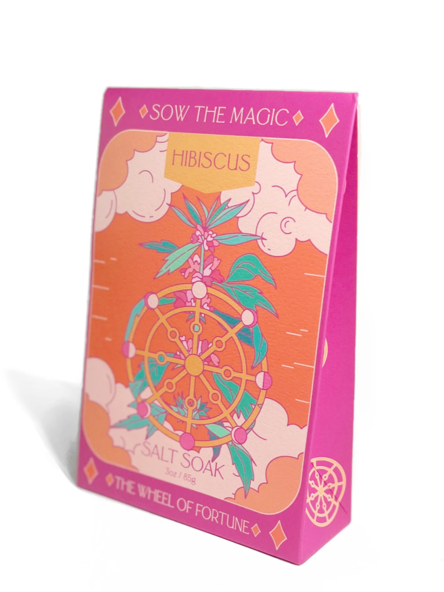 •THE WHEEL OF FORTUNE• hibiscus tarot bath salt soak