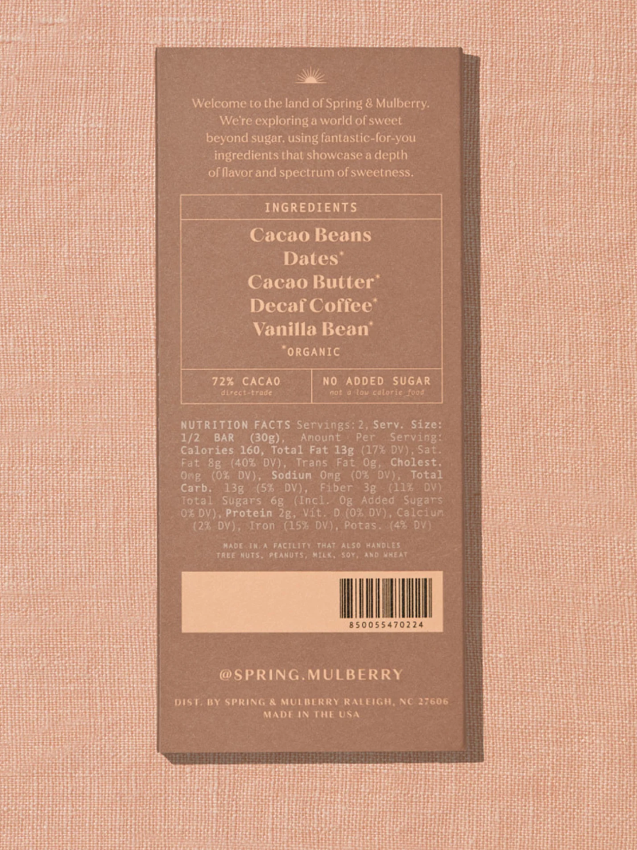 •COFFEE• date-sweetened chocolate bar