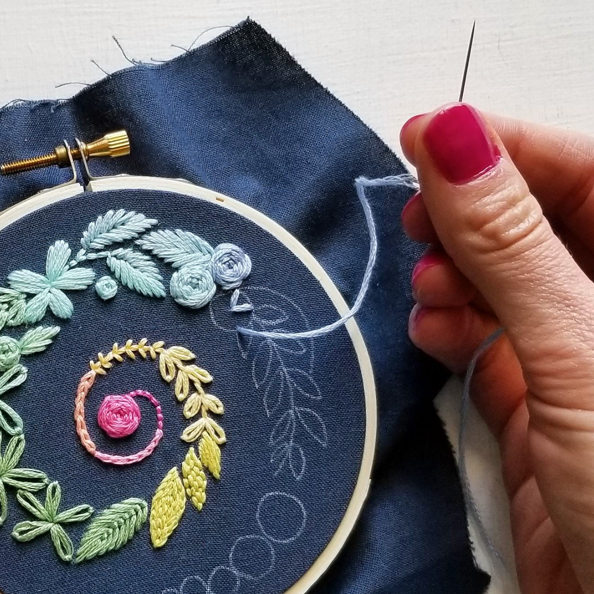 •SPIRAL SAMPLER• beginner friendly embroidery kit