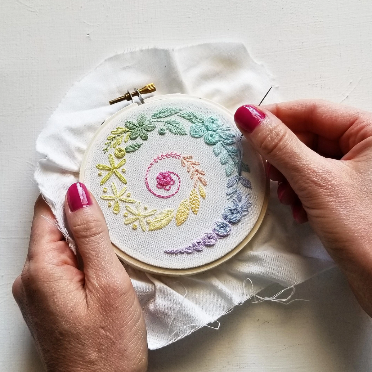 •SPIRAL SAMPLER• beginner friendly embroidery kit