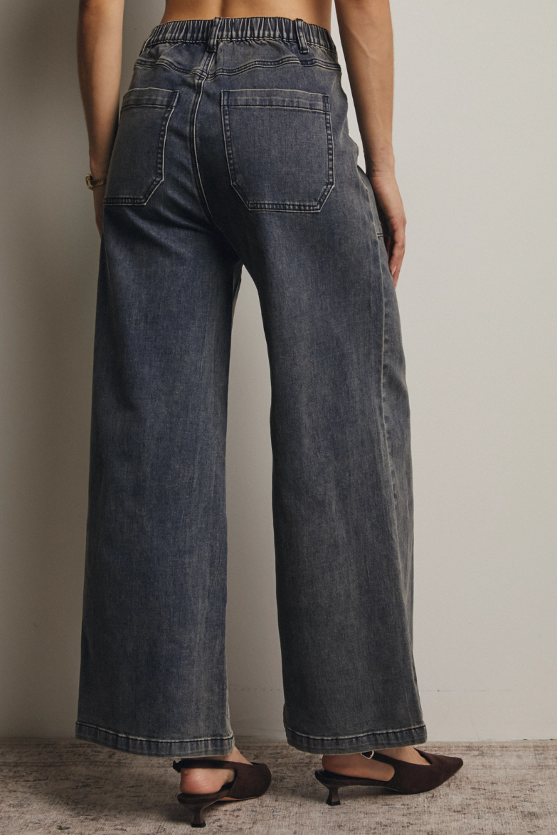 •LEXI• wide leg denim pants