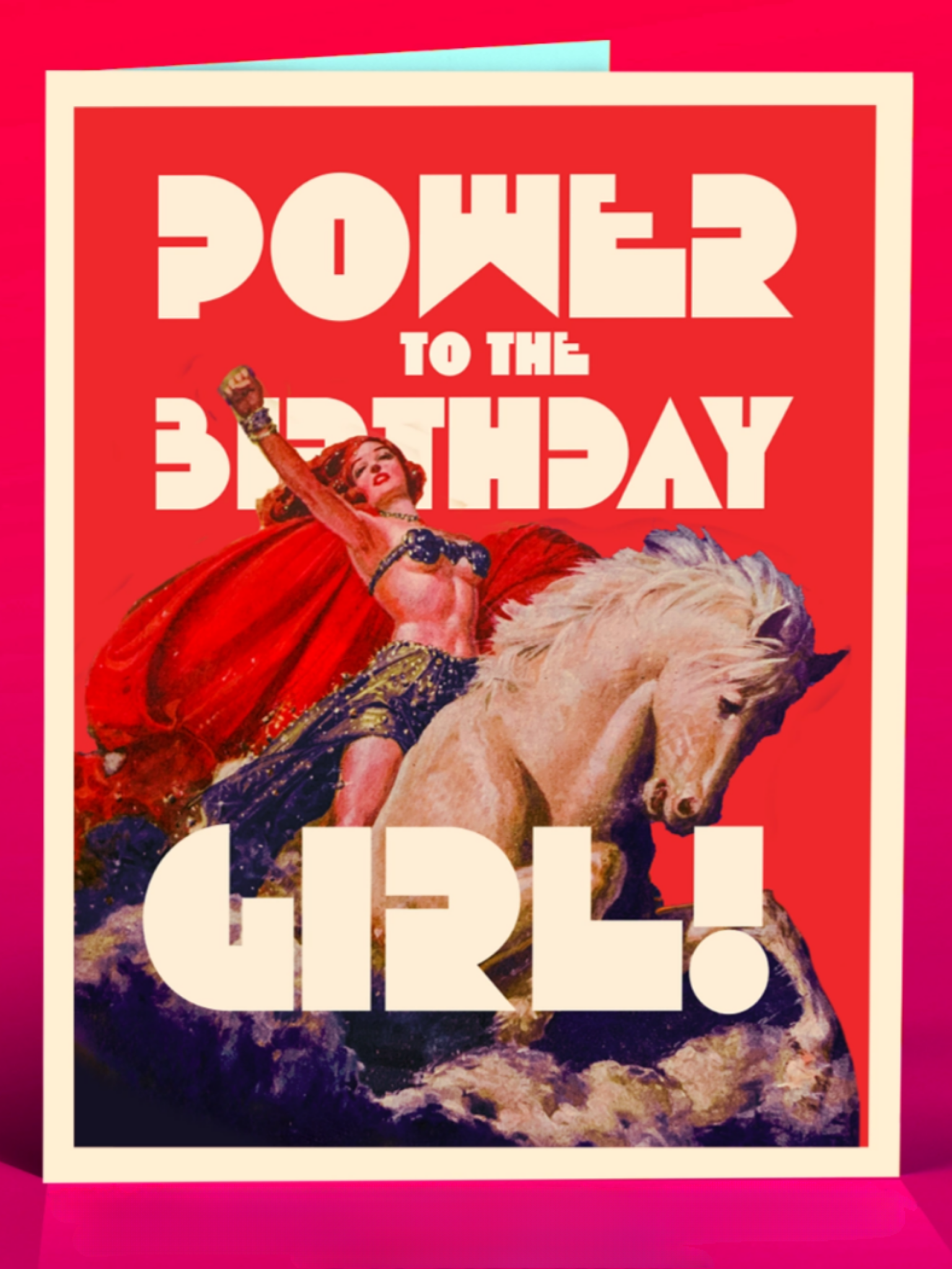 •POWER GIRL• birthday card