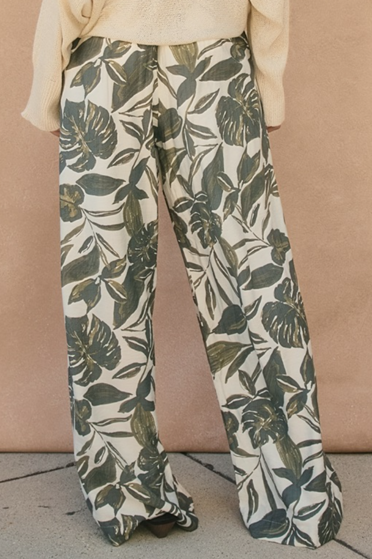 •LEVU• button front wide leg pants