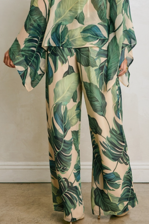 •KAUAI• semi-sheer chiffon pants