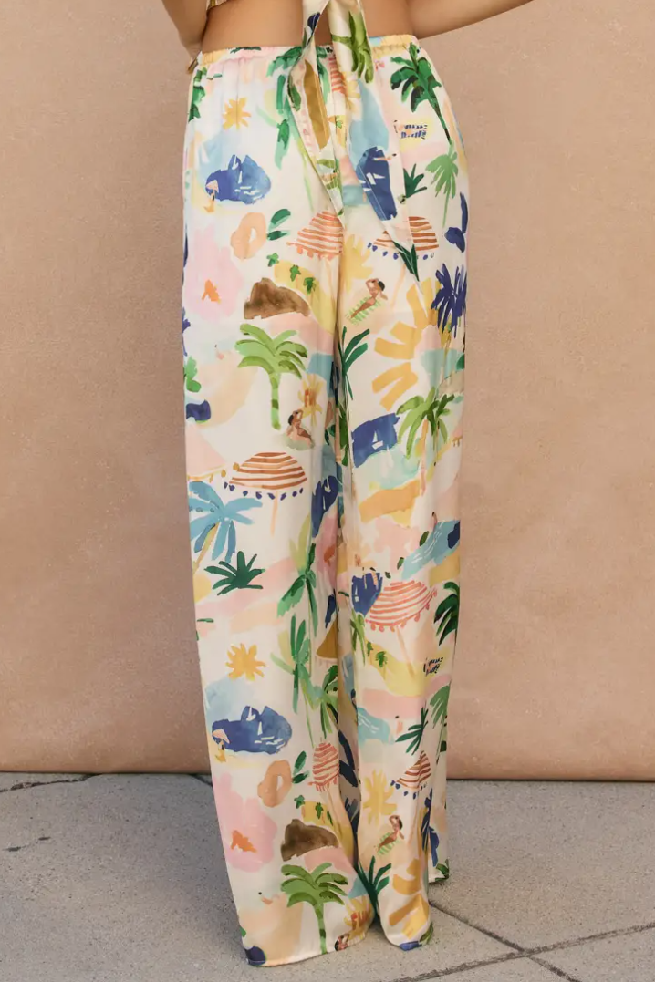 •PLAYA• satin wide leg pants