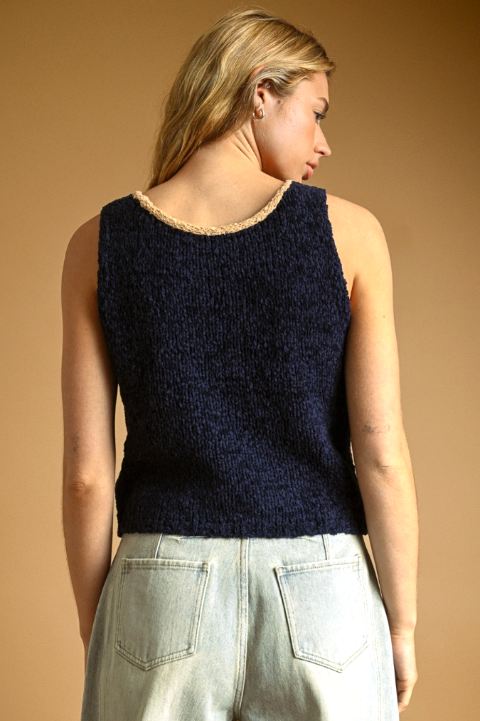 •HANSEL• cotton blend knit top
