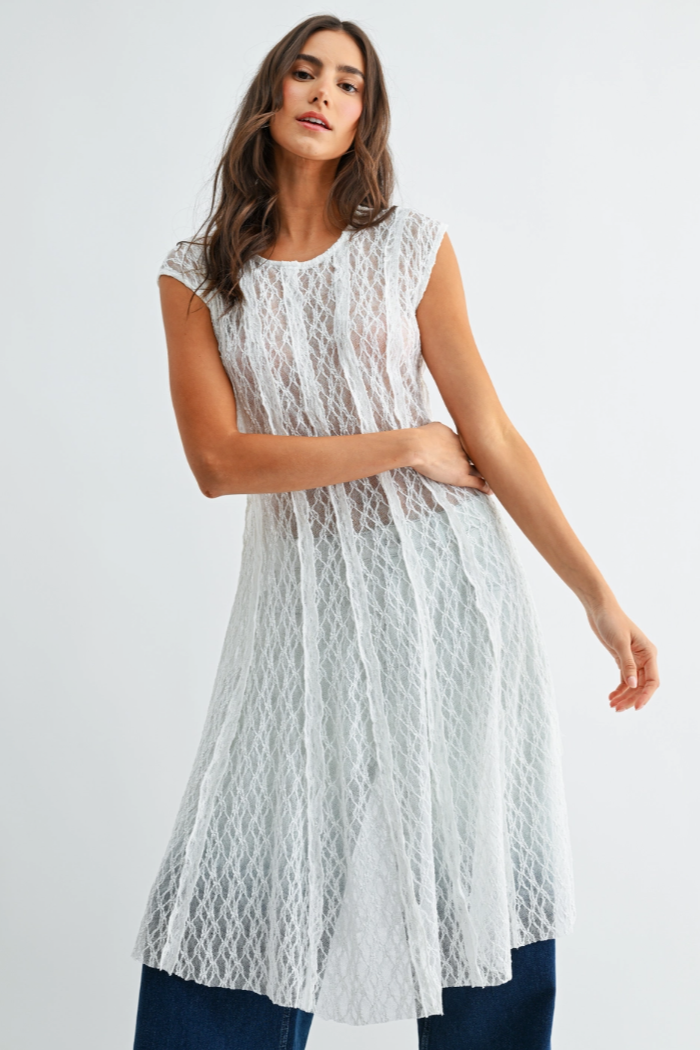 •ABIGAIL• sheer lace layering dress