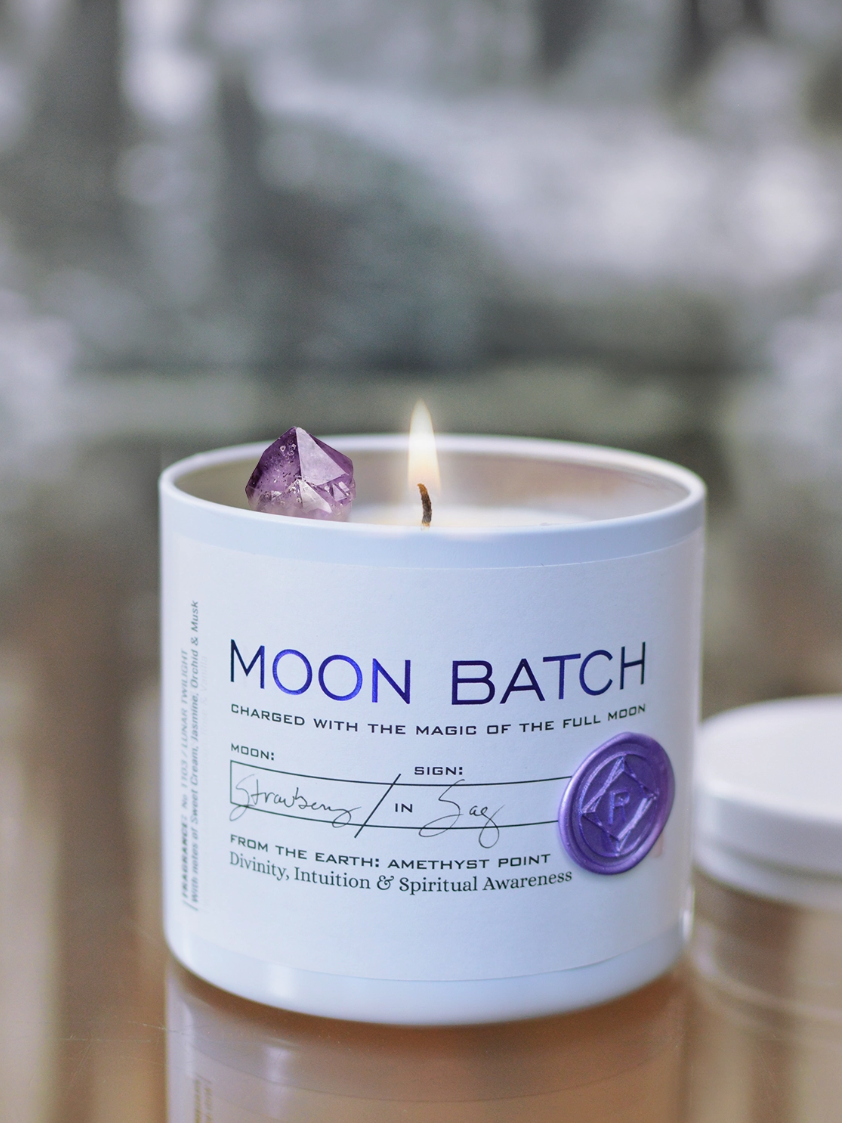 •LUNAR TWILIGHT• super blue moon batch crystal candle