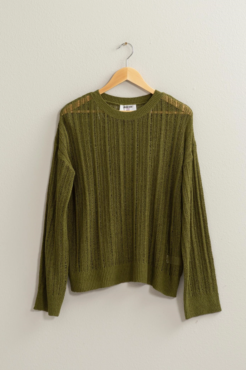 •WILLOW• open knit sweater