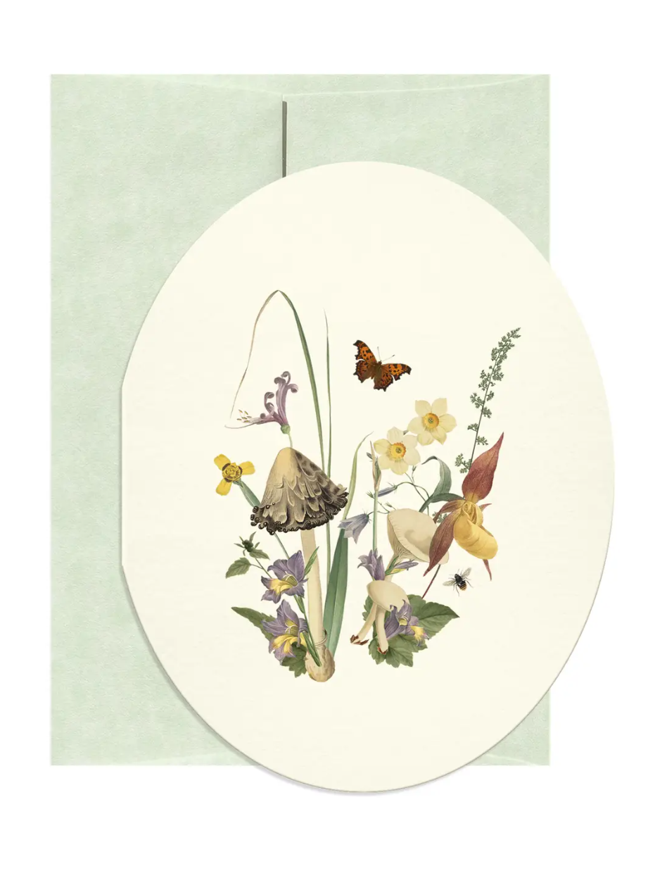 •TINY KINGDOM - SHAGGY MANE• greeting card