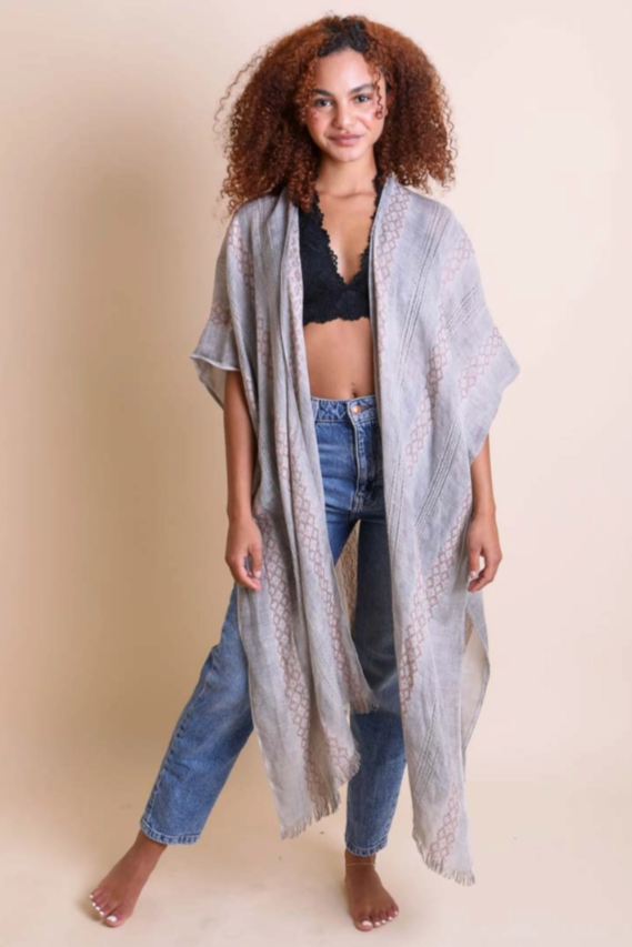 •GINA• geo embroidered cardi