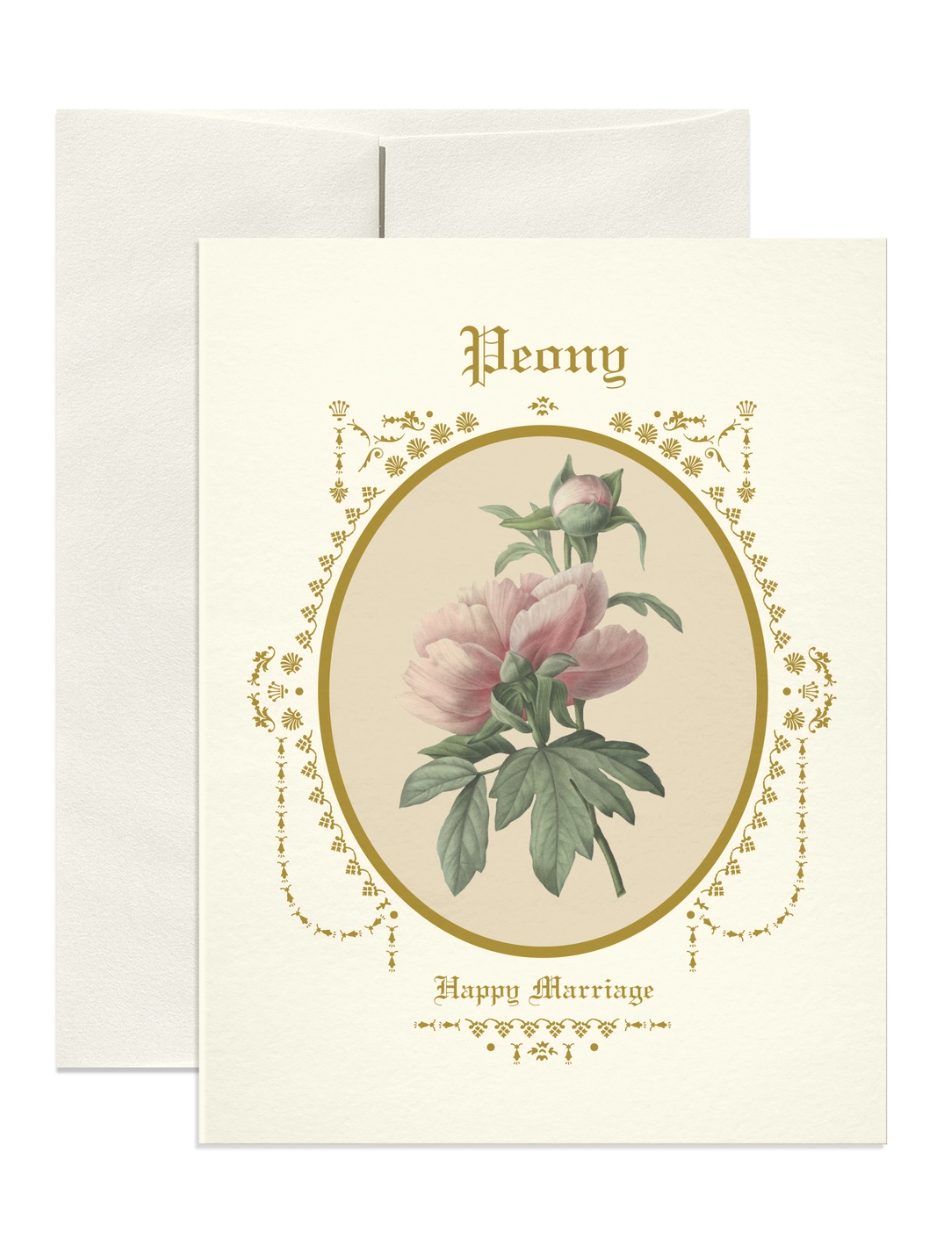 •PEONY MARRIAGE• greeting card