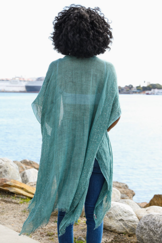 •ONDINE• embroidered sequin cardi