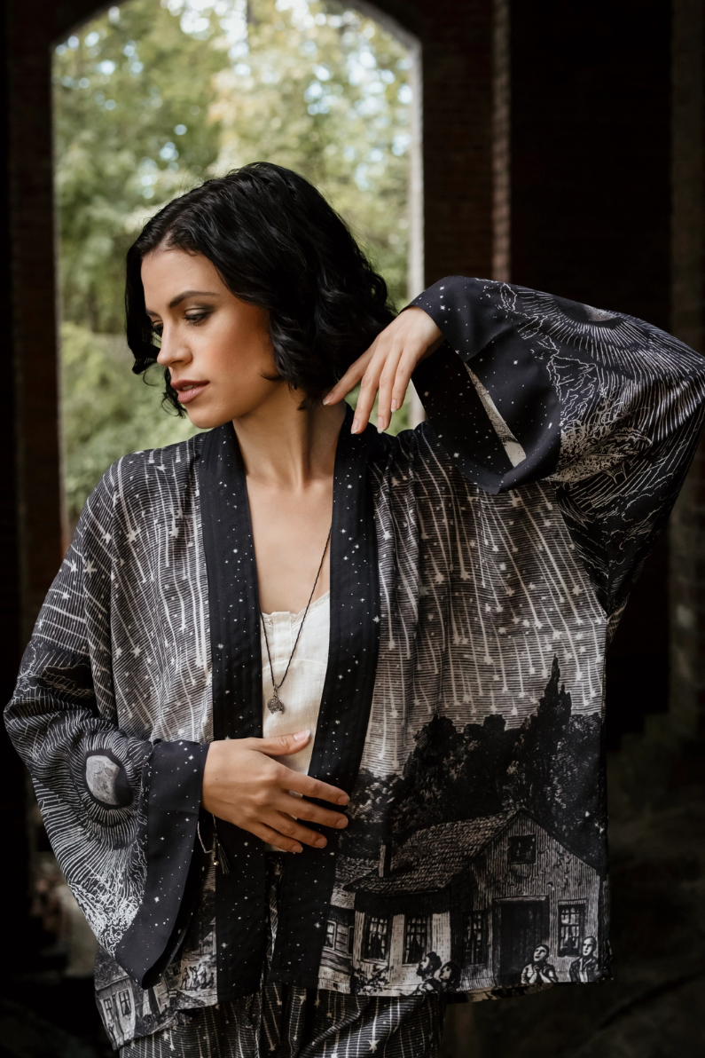 •STARGAZER• cropped bamboo cardigan