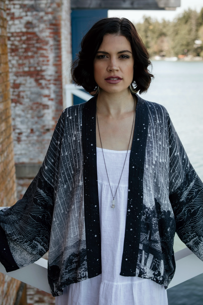 •STARGAZER• cropped bamboo cardigan