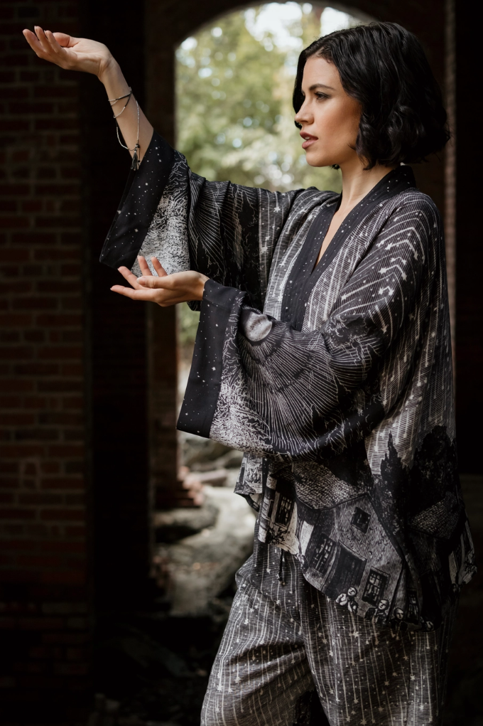 •STARGAZER• cropped bamboo cardigan