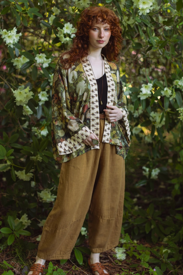 •I DREAM IN FLOWERS• cropped bamboo cardigan