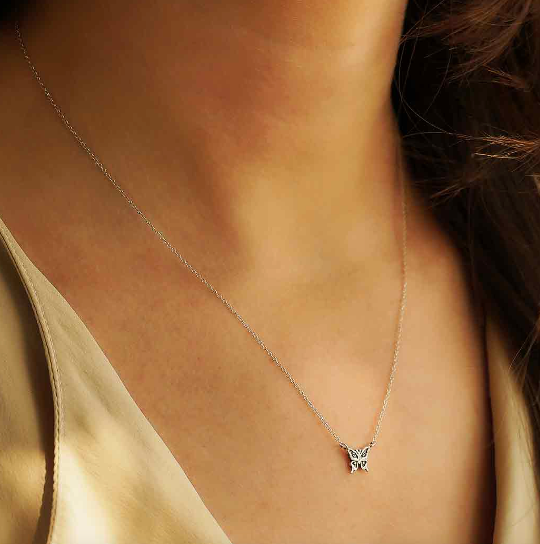 •TINY BUTTERFLY• recycled sterling silver necklace