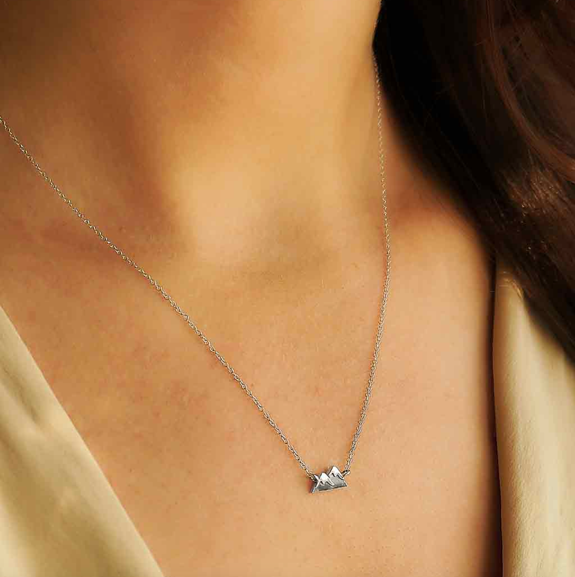 •TINY MOUNTAIN• recycled silver necklace