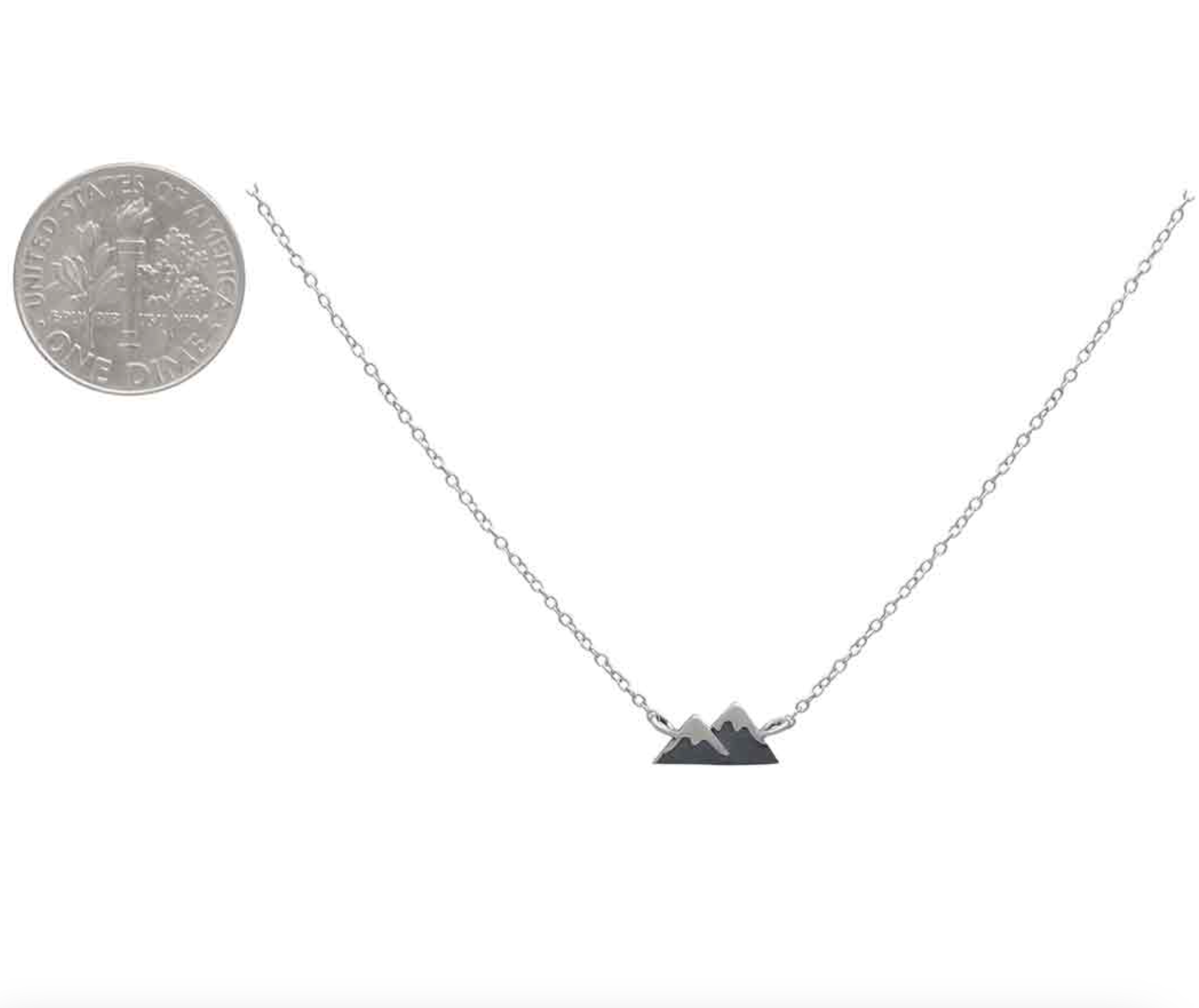 •TINY MOUNTAIN• recycled silver necklace