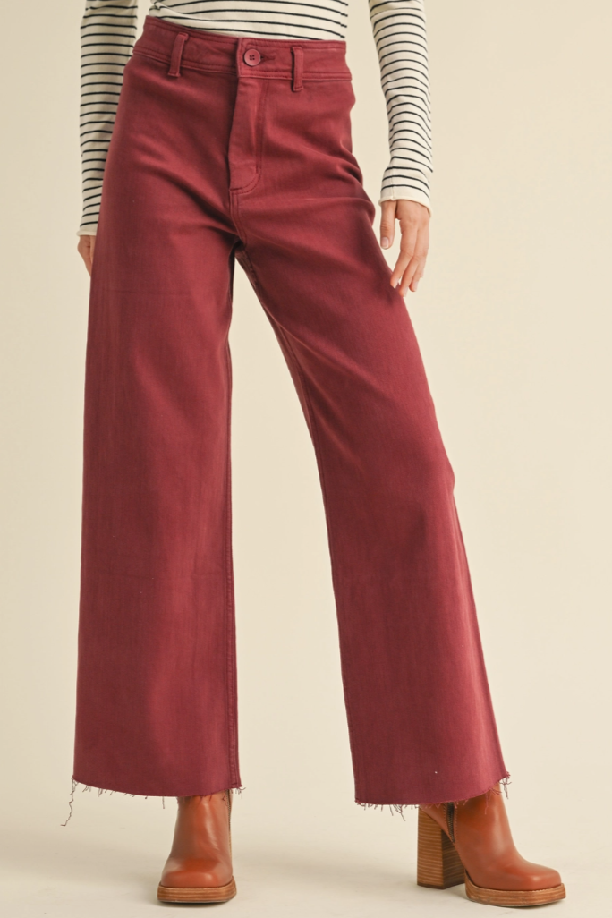•ALBA• straight leg cotton blend denim pants