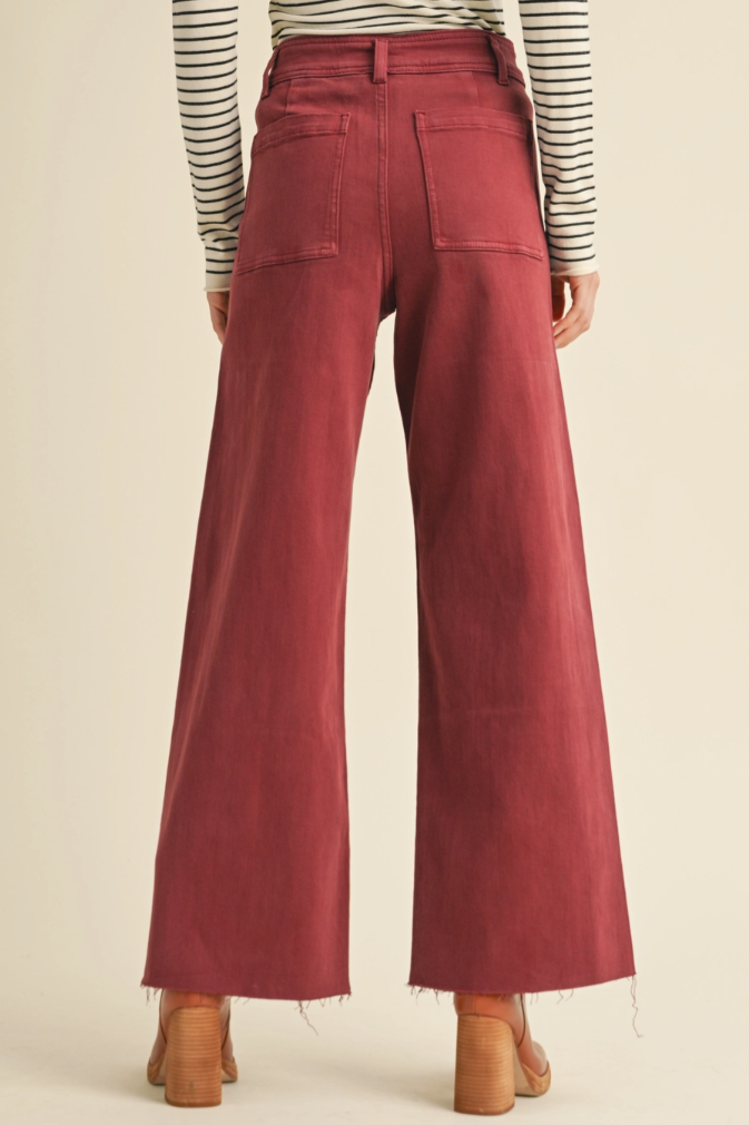 •ALBA• straight leg cotton blend denim pants