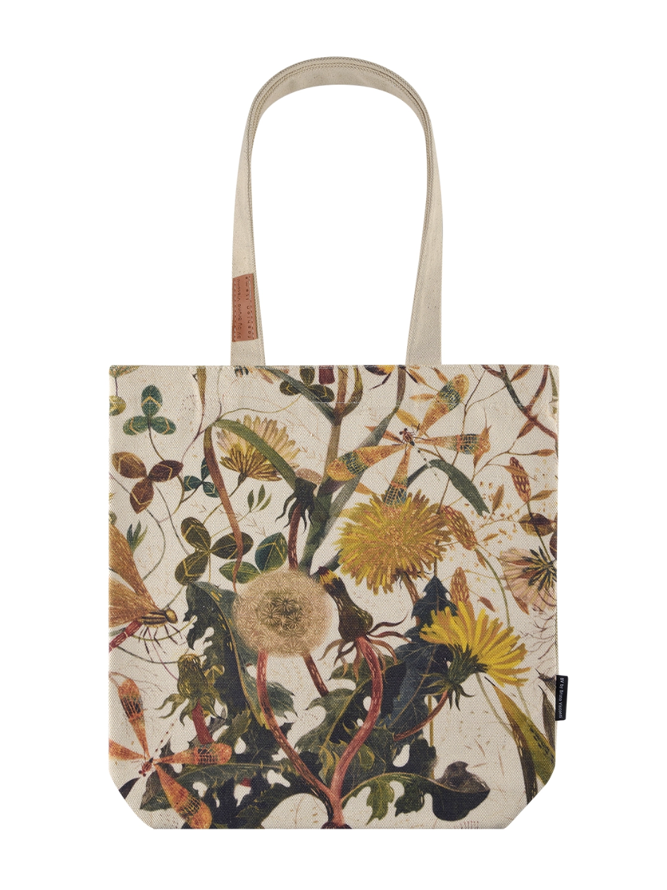 •DANDELION• gusseted canvas shopper