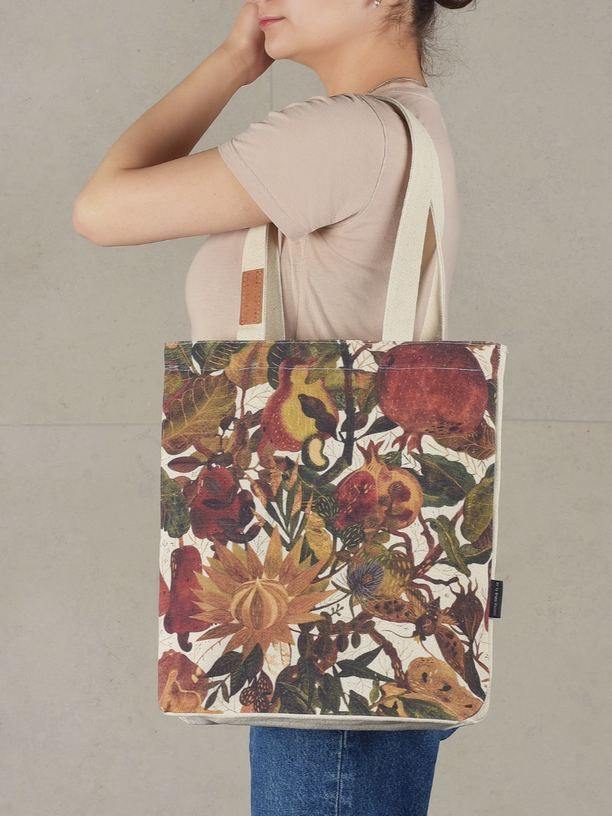 •FIG• gusseted canvas shopper