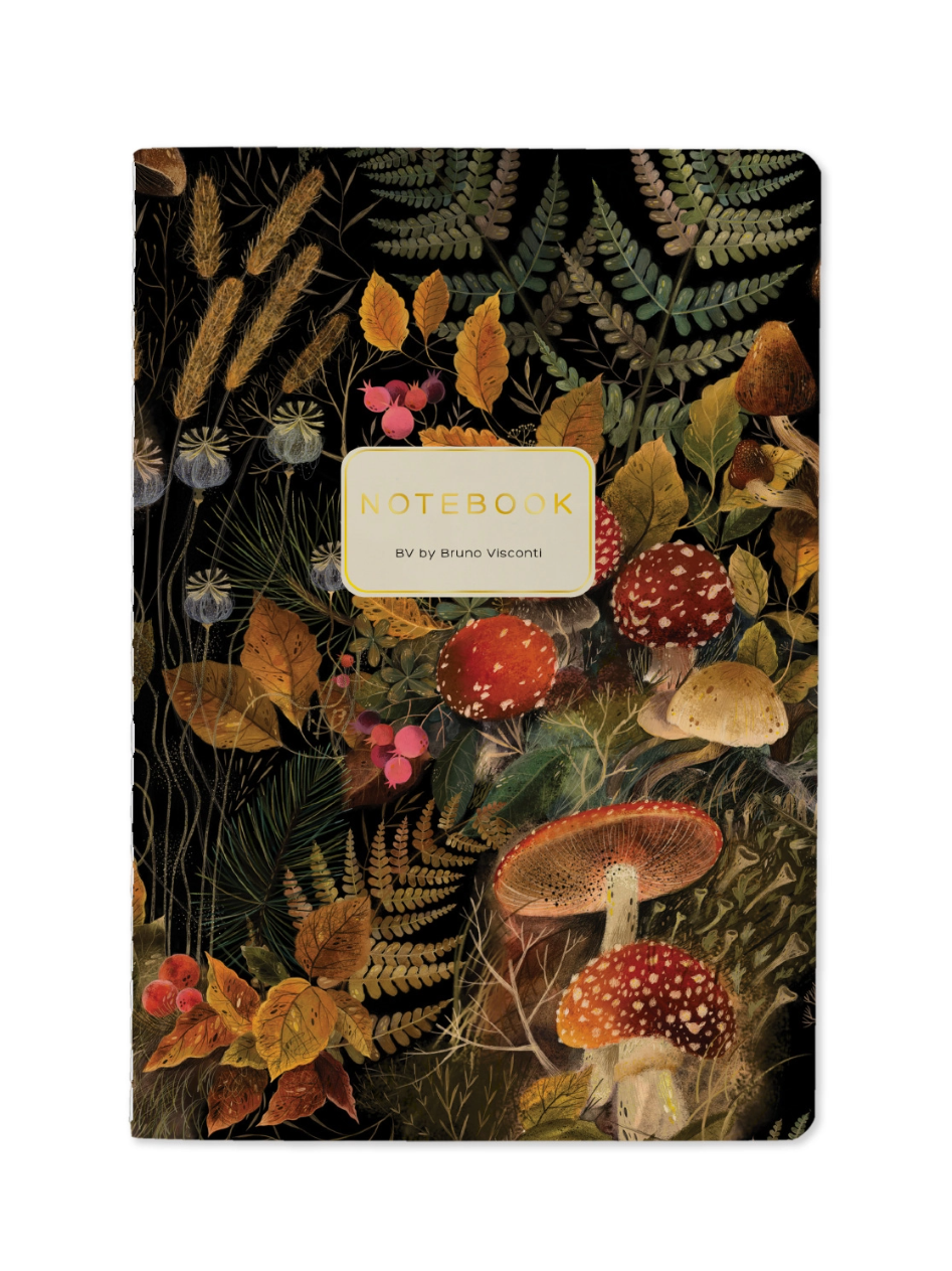 •MUSHROOMS• lined notebook