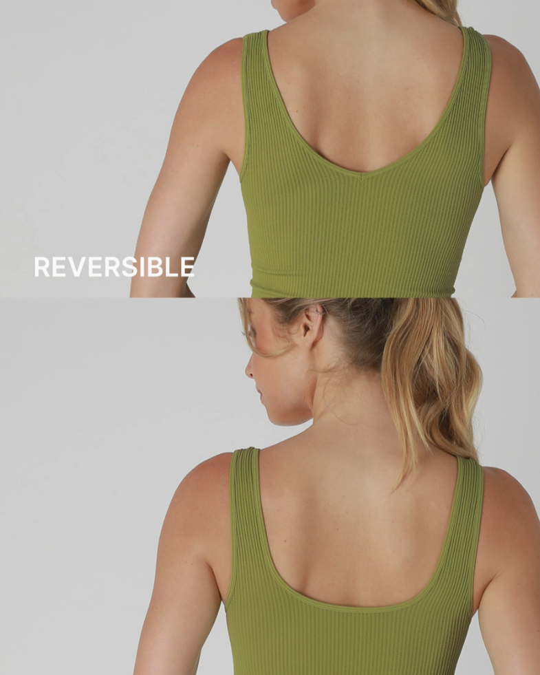 •RIBBED REVERSIBLE• cropped tank top (USA)