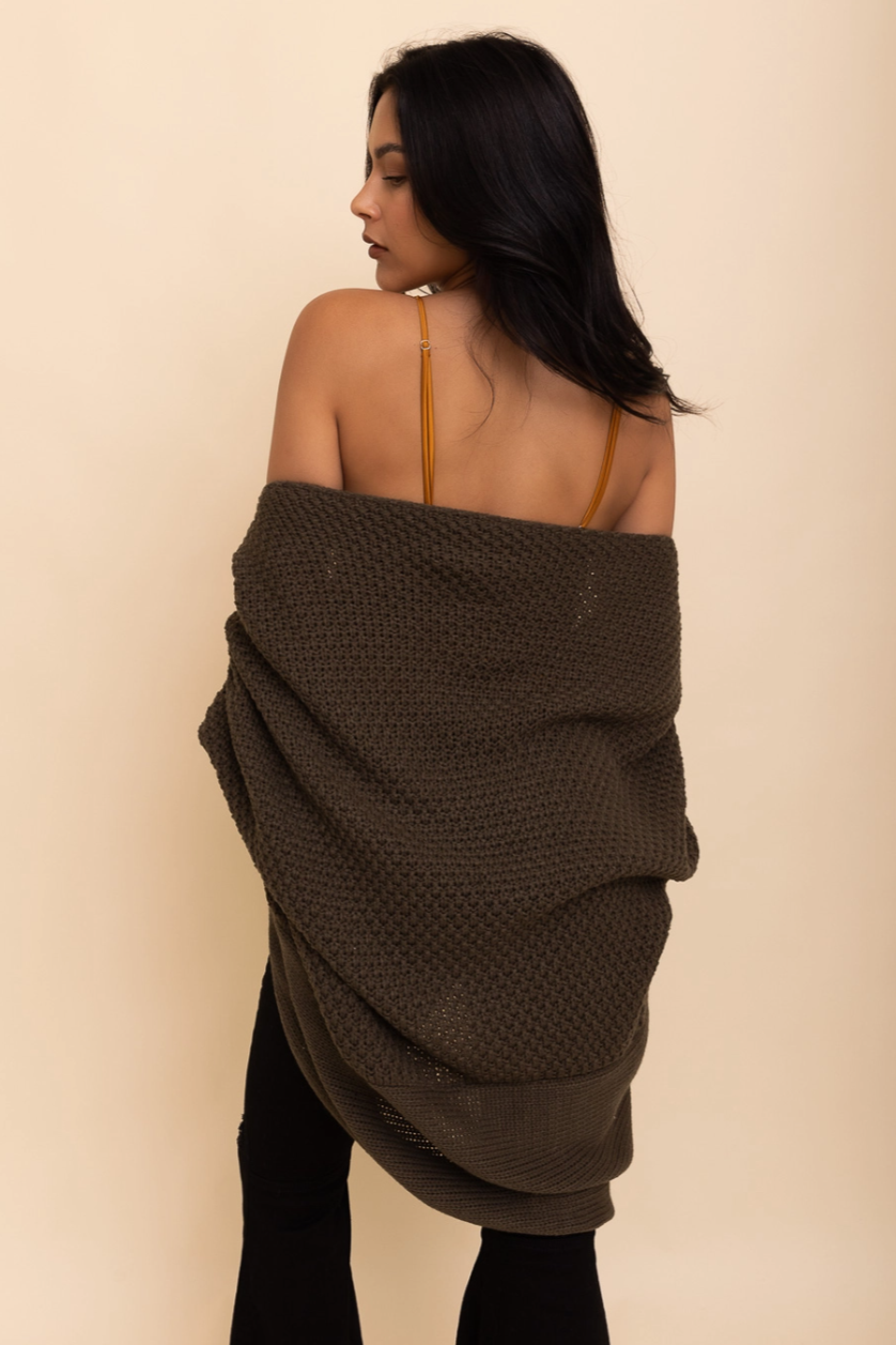 •TERAN• sweater knit batwing cardigan