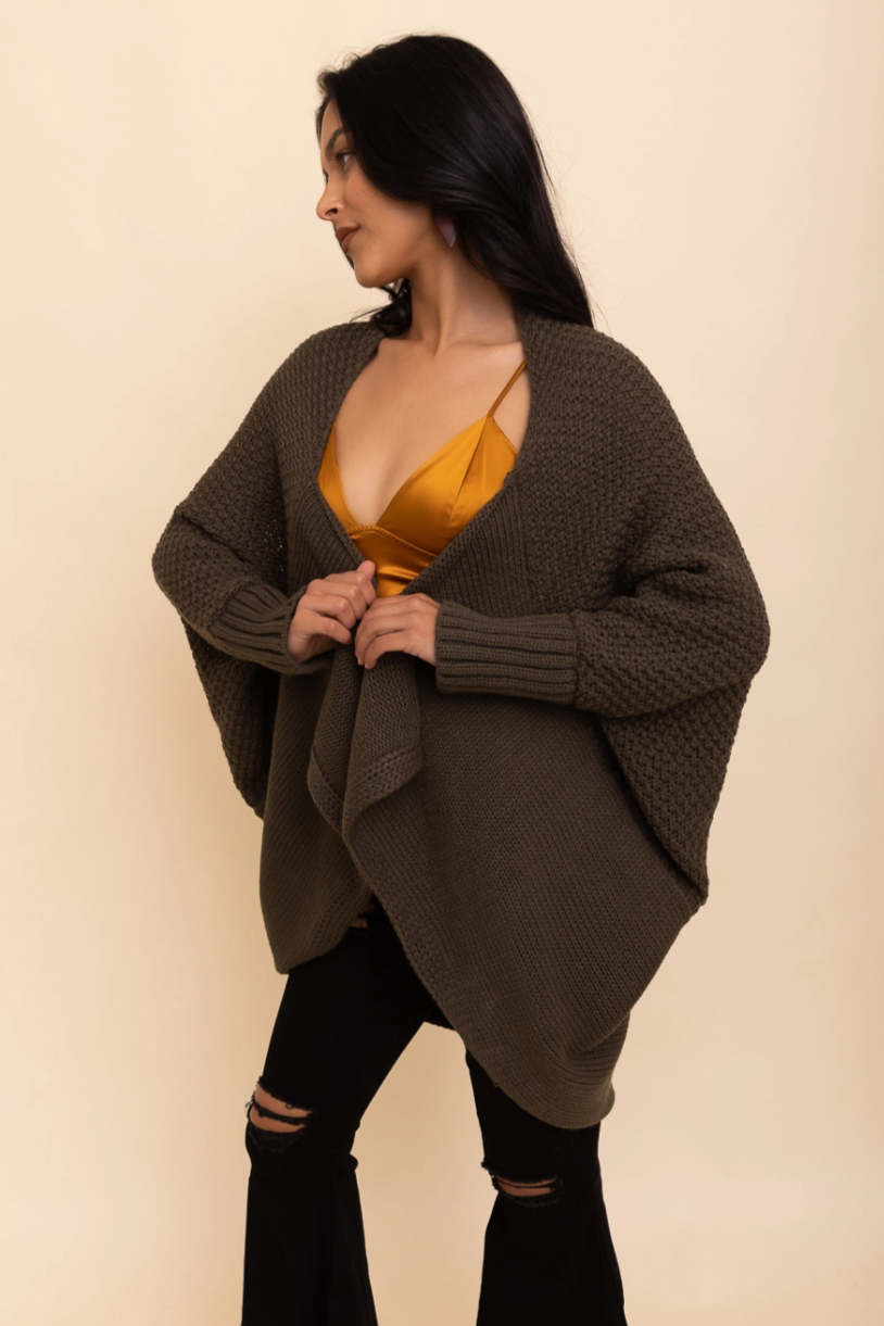 •TERAN• sweater knit batwing cardigan