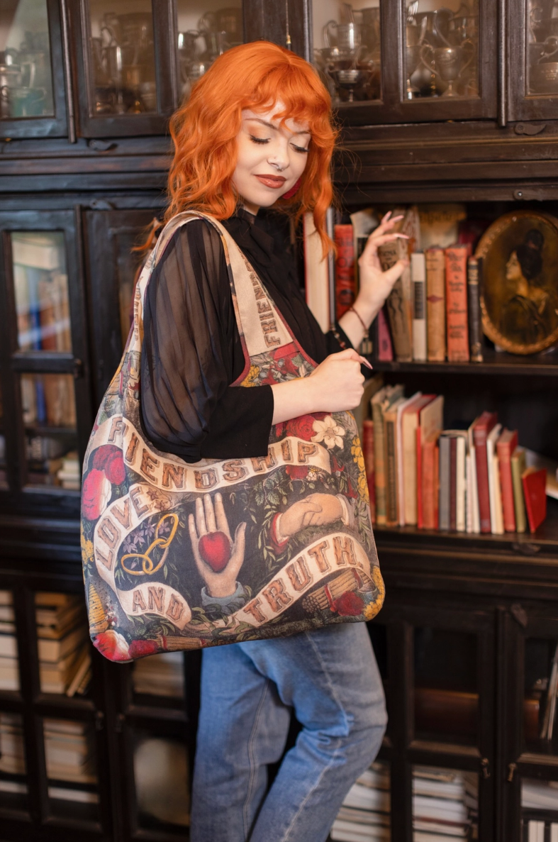 •FRIENDSHIP, LOVE, & TRUTH - BOLD• linen tote bag