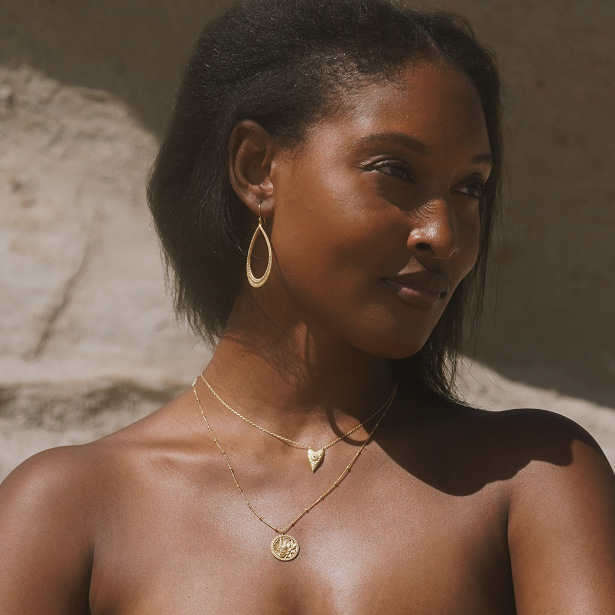 •INFINITELY LOVED• topaz + gold necklace (16"-19" long)