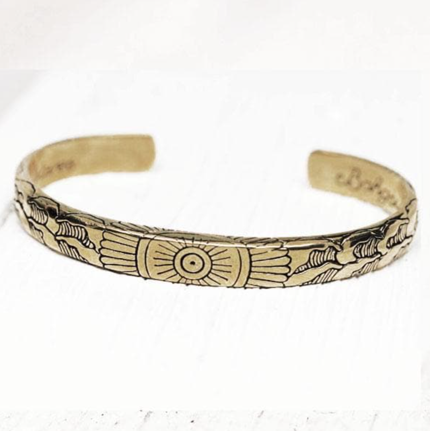 •LIGHT WAVES• unisex brass cuff