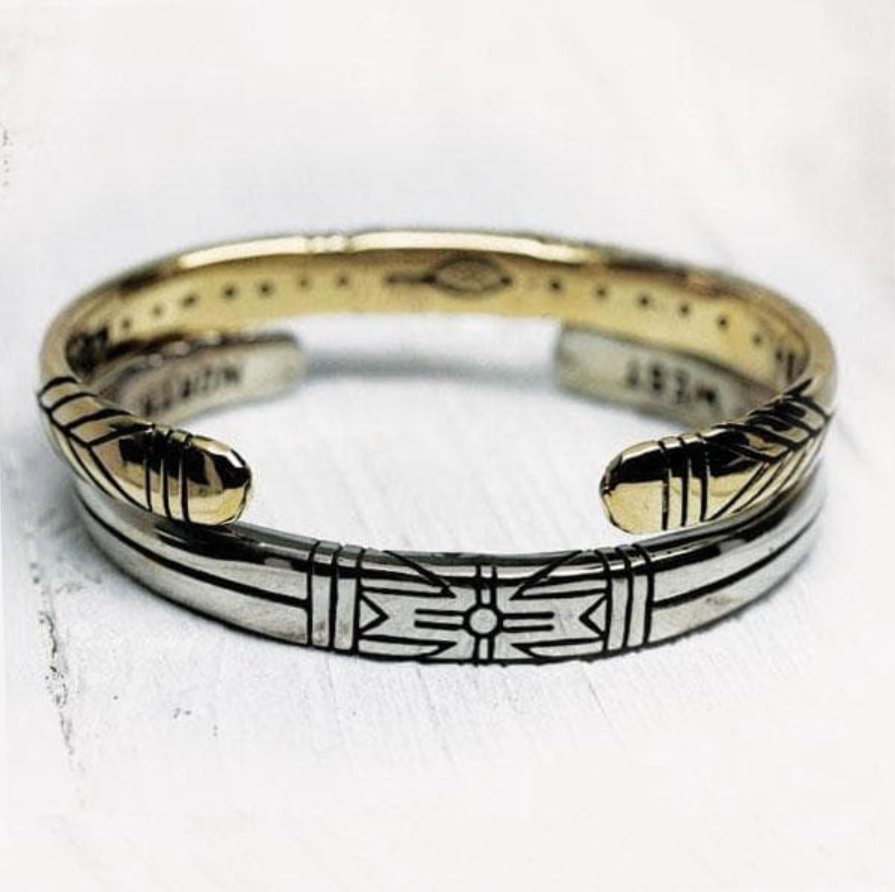 •MEDICINE WHEEL• unisex brass cuff
