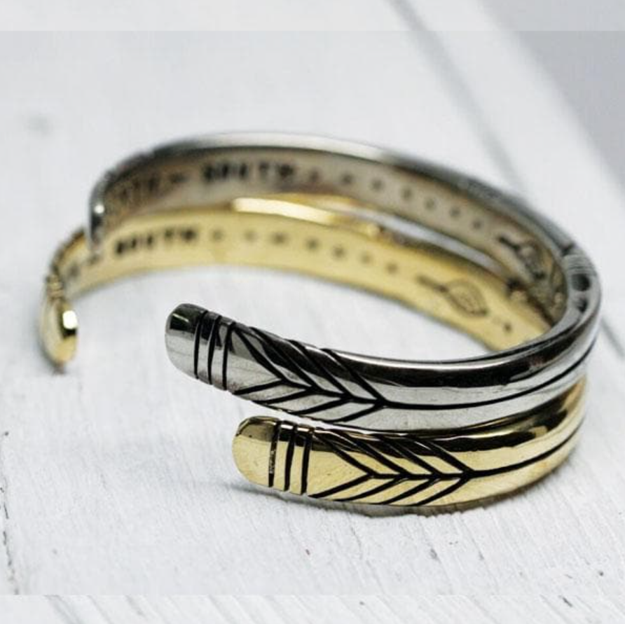 •MEDICINE WHEEL• unisex brass cuff