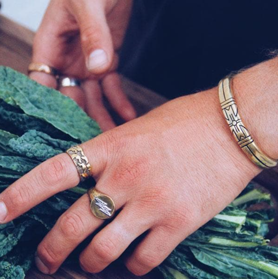 •MEDICINE WHEEL• unisex brass cuff